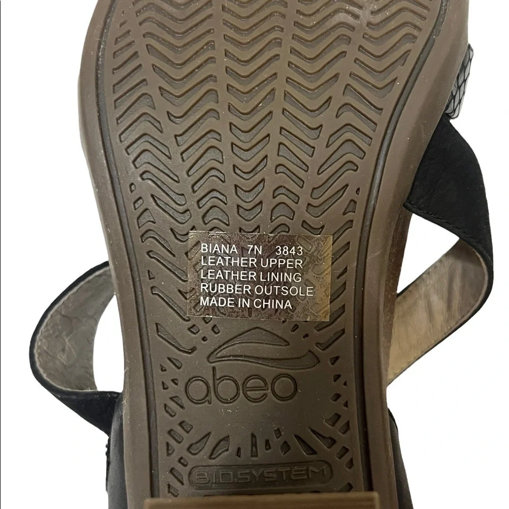 ABEO Black Biana Bio System‎ Comfort Sandals